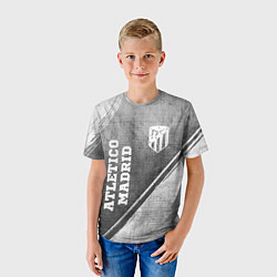 Футболка детская Atletico Madrid - grey gradient вертикально, цвет: 3D-принт — фото 2