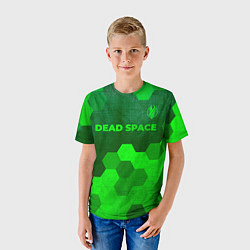 Футболка детская Dead Space - green gradient посередине, цвет: 3D-принт — фото 2