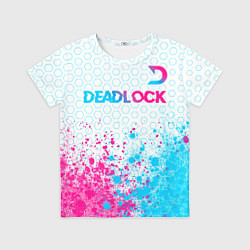 Футболка детская Deadlock neon gradient style посередине, цвет: 3D-принт