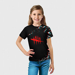 Футболка детская Dead by daylight глитч, цвет: 3D-принт — фото 2