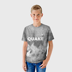 Футболка детская Quake - grey gradient посередине, цвет: 3D-принт — фото 2