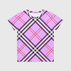 Футболка детская Стильная клетка - крупно, цвет: 3D-принт