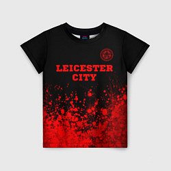 Футболка детская Leicester City - red gradient посередине, цвет: 3D-принт