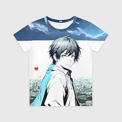 Футболка детская Аниме город, цвет: 3D-принт