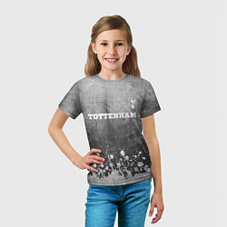 Футболка детская Tottenham - grey gradient посередине, цвет: 3D-принт — фото 2