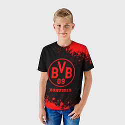 Футболка детская Borussia - red gradient, цвет: 3D-принт — фото 2