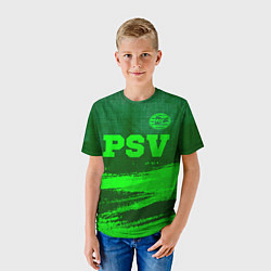 Футболка детская PSV - green gradient посередине, цвет: 3D-принт — фото 2