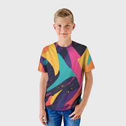 Футболка детская Космос яркая абстракция, цвет: 3D-принт — фото 2