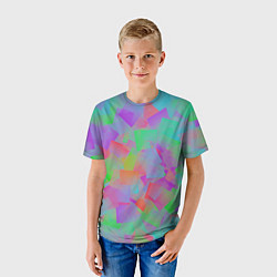 Футболка детская Разноцветные слайды - абстракция, цвет: 3D-принт — фото 2