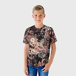 Футболка детская Драконы самурай и феникс, цвет: 3D-принт — фото 2