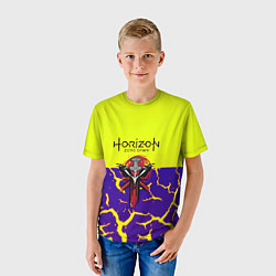 Футболка детская Horizon zero dawn разломы, цвет: 3D-принт — фото 2
