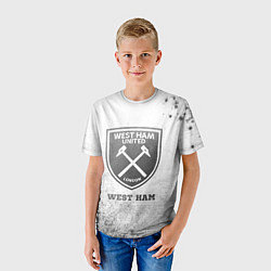 Футболка детская West Ham - white gradient, цвет: 3D-принт — фото 2