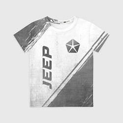 Футболка детская Jeep - white gradient вертикально, цвет: 3D-принт