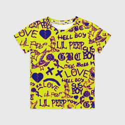 Футболка детская Lil peep rap pattern, цвет: 3D-принт