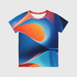 Футболка детская Абстрактный геометрический градиент, цвет: 3D-принт