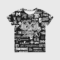 Футболка детская Киберсорт Россия герб, цвет: 3D-принт