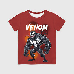Футболка детская Веном в мультяшном стиле, цвет: 3D-принт