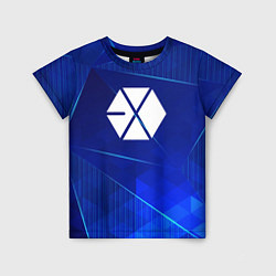 Футболка детская Exo blue poly, цвет: 3D-принт