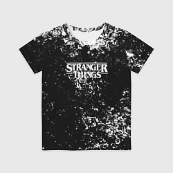 Футболка детская Stranger things брызги красок, цвет: 3D-принт