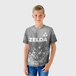 Футболка детская Zelda - grey gradient посередине, цвет: 3D-принт — фото 2