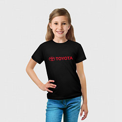 Футболка детская Toyota red logo auto, цвет: 3D-принт — фото 2