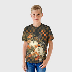Футболка детская Бледные тыквы, цвет: 3D-принт — фото 2