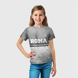 Футболка детская Roma - grey gradient посередине, цвет: 3D-принт — фото 2