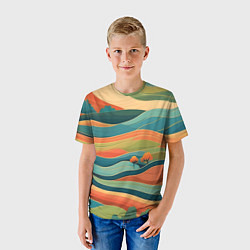 Футболка детская Поля луга, цвет: 3D-принт — фото 2