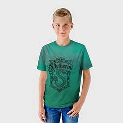 Футболка детская Факультет Слизерин, цвет: 3D-принт — фото 2