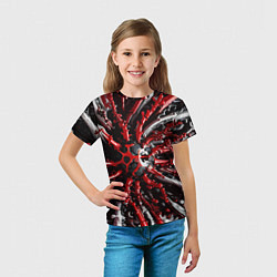 Футболка детская Красно-белая инфекция, цвет: 3D-принт — фото 2