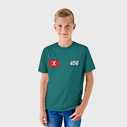 Футболка детская Игрок 456 - Игра в кальмара, цвет: 3D-принт — фото 2