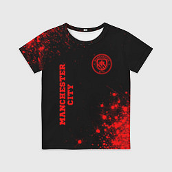Футболка детская Manchester City - red gradient вертикально, цвет: 3D-принт