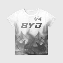 Футболка детская BYD - white gradient посередине, цвет: 3D-принт