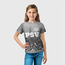 Футболка детская PSV - grey gradient посередине, цвет: 3D-принт — фото 2