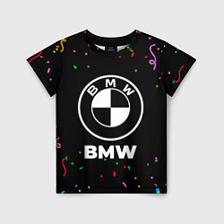 Футболка детская BMW конфети, цвет: 3D-принт