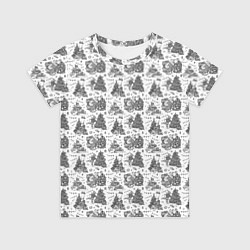 Футболка детская Новогодние зверята, цвет: 3D-принт