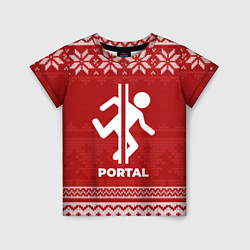 Футболка детская Новогодний Portal, цвет: 3D-принт