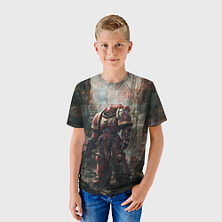 Футболка детская Космодесантник с болтером, цвет: 3D-принт — фото 2