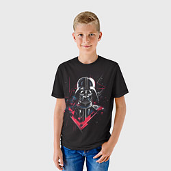 Футболка детская Darth Vader on black, цвет: 3D-принт — фото 2