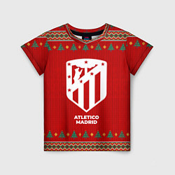 Футболка детская Atletico Madrid new year, цвет: 3D-принт