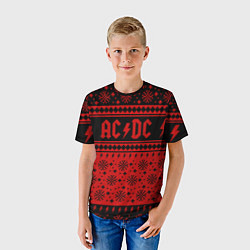 Футболка детская ACDC christmas sweater, цвет: 3D-принт — фото 2