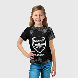Футболка детская Снежный Arsenal, цвет: 3D-принт — фото 2