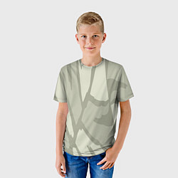 Футболка детская Серо-зеленая абстрактная текстура, цвет: 3D-принт — фото 2