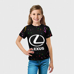 Футболка детская Lexus конфети, цвет: 3D-принт — фото 2