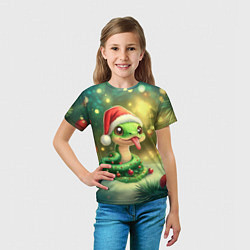 Футболка детская Змейка показывает язык, цвет: 3D-принт — фото 2