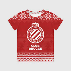 Футболка детская Новогодний Club Brugge, цвет: 3D-принт