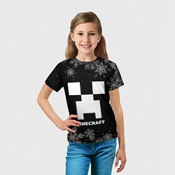 Футболка детская Снежный Minecraft, цвет: 3D-принт — фото 2