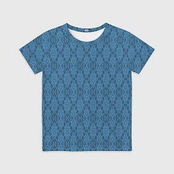 Футболка детская Синий абстрактный геометрический узор, цвет: 3D-принт