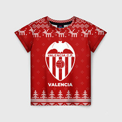 Футболка детская Новогодний Valencia с оленями, цвет: 3D-принт