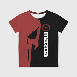 Футболка детская Mazda и череп, цвет: 3D-принт